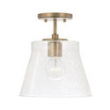 One Light Pendant from the Baker Collection in Aged Brass Finish by Capital Lighting