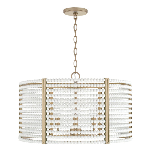 Four Light Pendant from the Brynn Collection in Aged Brass Painted Finish by Capital Lighting