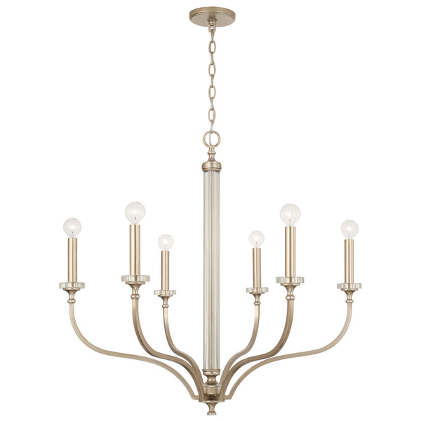 Capital Lighting - 444861BS - Six Light Chandelier - Breigh - Brushed Champagne from Lighting & Bulbs Unlimited in Charlotte, NC