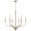 Six Light Chandelier from the Breigh Collection in Brushed Champagne Finish by Capital Lighting