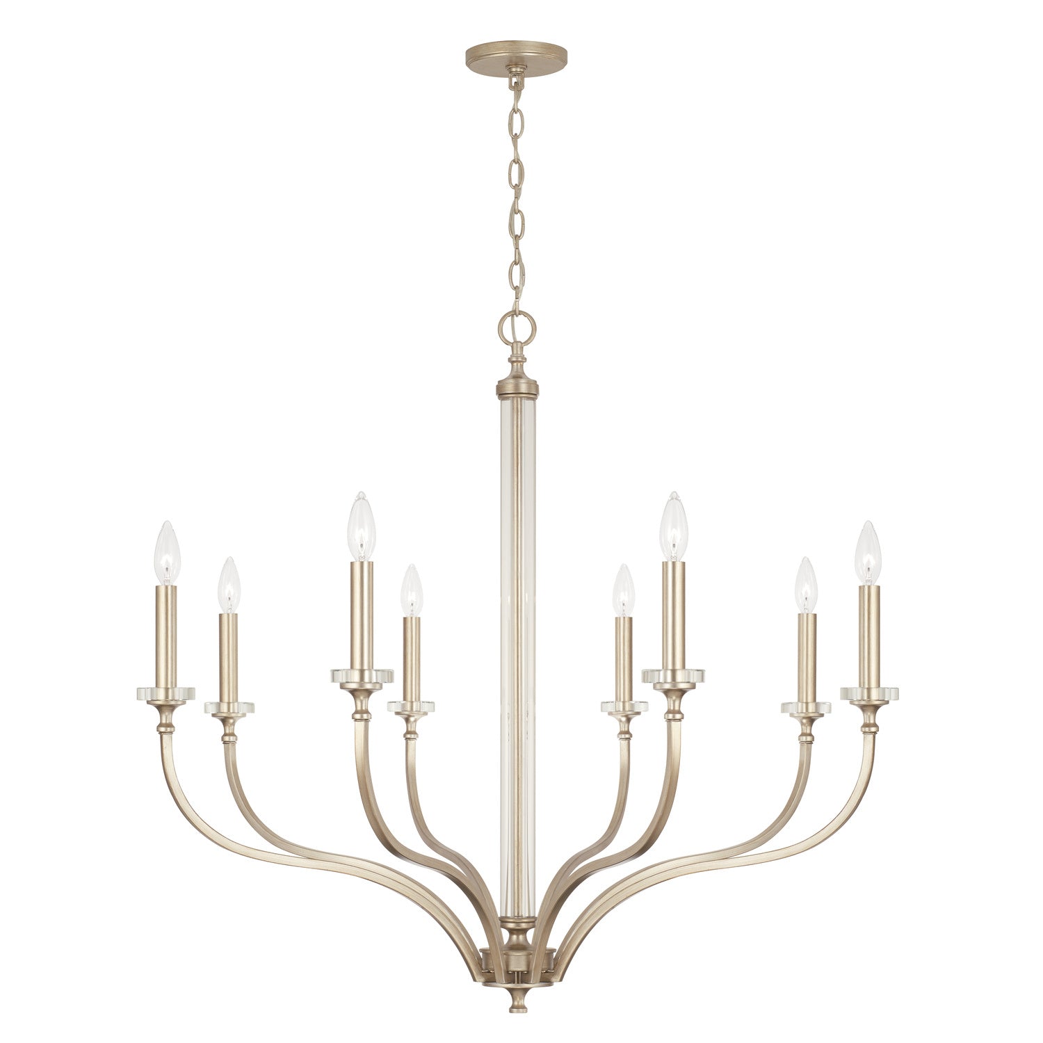 Capital Lighting - 444881BS - Eight Light Chandelier - Breigh - Brushed Champagne from Lighting & Bulbs Unlimited in Charlotte, NC