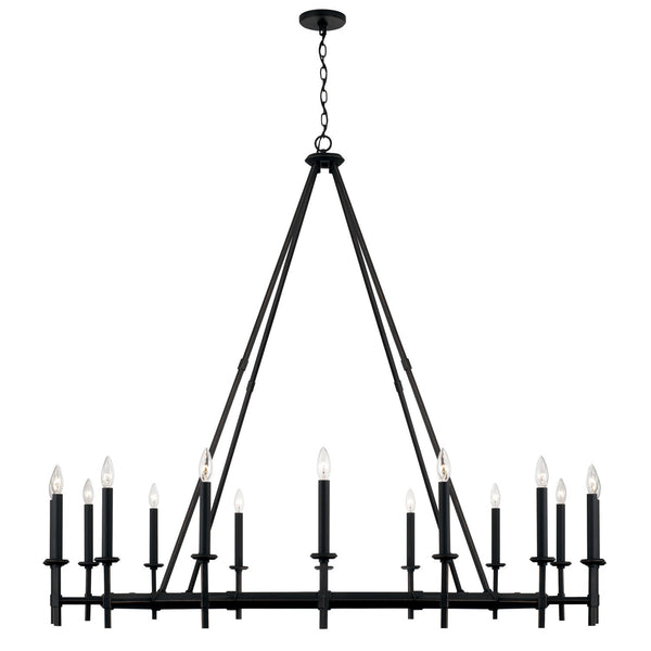 16 Light Chandelier from the Ogden Collection in Brushed Black Iron Finish by Capital Lighting