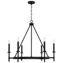 Six Light Chandelier from the Ogden Collection in Brushed Black Iron Finish by Capital Lighting