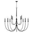 12 Light Chandelier from the Amara Collection in Matte Black with Brass Finish by Capital Lighting