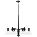 Six Light Chandelier from the Greer Collection in Matte Black Finish by Capital Lighting