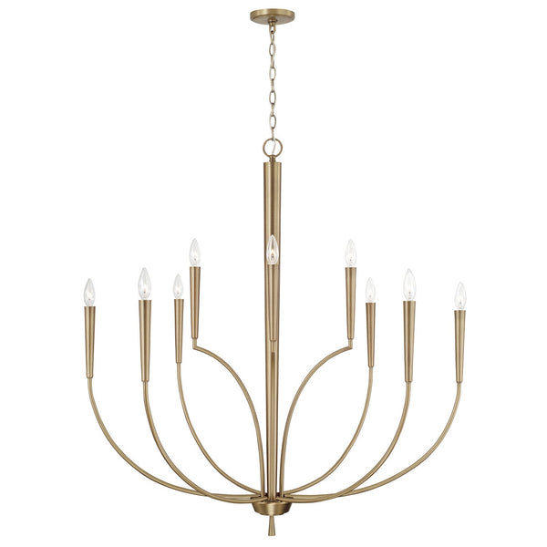 Ten Light Chandelier from the Holden Collection in Aged Brass Finish by Capital Lighting