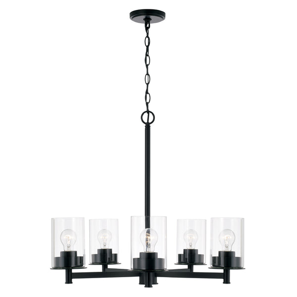 Capital Lighting - 446851MB-532 - Five Light Chandelier - Mason - Matte Black from Lighting & Bulbs Unlimited in Charlotte, NC