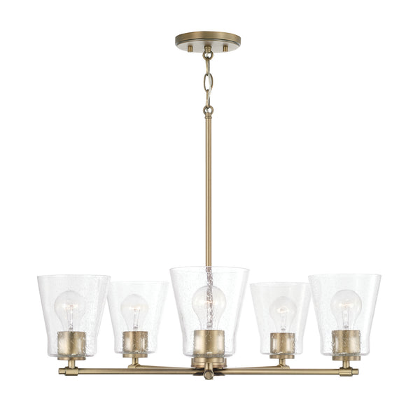 Capital Lighting - 446951AD-533 - Five Light Chandelier - Baker - Aged Brass from Lighting & Bulbs Unlimited in Charlotte, NC