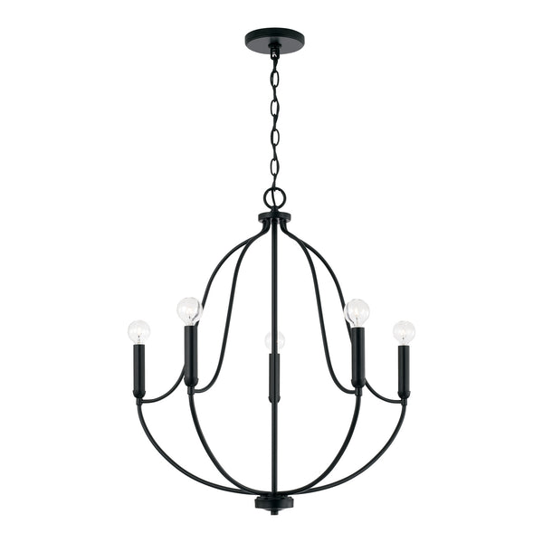 Capital Lighting - 447051MB - Five Light Chandelier - Madison - Matte Black from Lighting & Bulbs Unlimited in Charlotte, NC