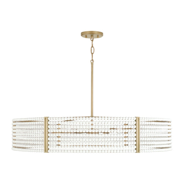 Six Light Chandelier from the Brynn Collection in Aged Brass Painted Finish by Capital Lighting