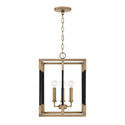 Capital Lighting - 544741AB - Four Light Foyer Pendant - Bleeker - Aged Brass and Black from Lighting & Bulbs Unlimited in Charlotte, NC