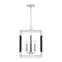 Capital Lighting - 544741NK - Four Light Foyer Pendant - Bleeker - Polished Nickel and Matte Black from Lighting & Bulbs Unlimited in Charlotte, NC