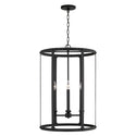 Four Light Foyer Pendant from the Brennen Collection in Black Iron Finish by Capital Lighting