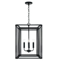 Four Light Foyer Pendant from the Lennon Collection in Matte Black Finish by Capital Lighting