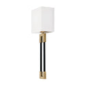 One Light Wall Sconce from the Bleeker Collection in Aged Brass and Black Finish by Capital Lighting