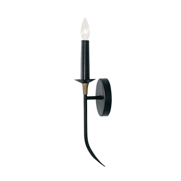 Capital Lighting - 645611KB - One Light Wall Sconce - Amara - Matte Black with Brass from Lighting & Bulbs Unlimited in Charlotte, NC