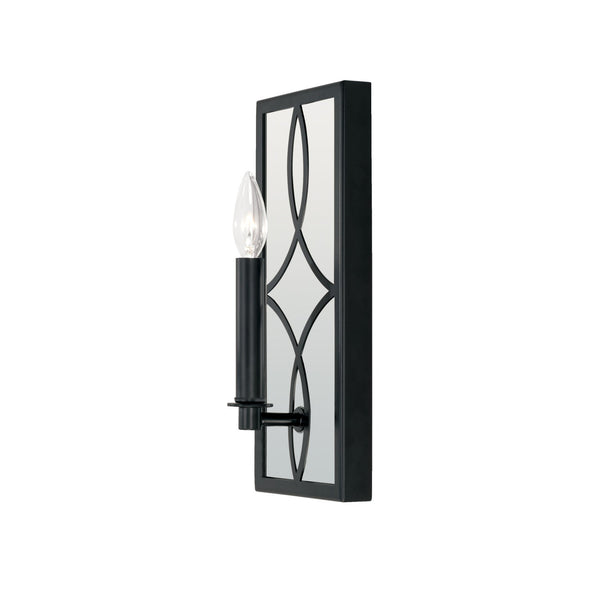 One Light Wall Sconce from the Avery Collection in Matte Black Finish by Capital Lighting
