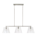 Three Light Island Pendant from the Baker Collection in Brushed Nickel Finish by Capital Lighting