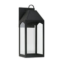One Light Outdoor Wall Lantern from the Burton Collection in Black Finish by Capital Lighting