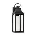 Capital Lighting - 946421BK-GL - One Light Outdoor Wall Lantern - Bradford - Black from Lighting & Bulbs Unlimited in Charlotte, NC