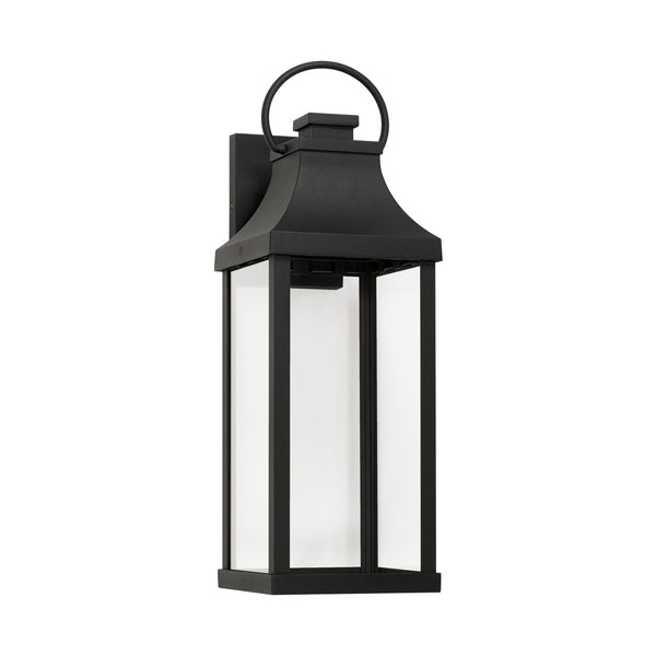 One Light Outdoor Wall Lantern from the Bradford Collection in Black Finish by Capital Lighting