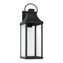 Capital Lighting - 946431BK-GL - One Light Outdoor Wall Lantern - Bradford - Black from Lighting & Bulbs Unlimited in Charlotte, NC