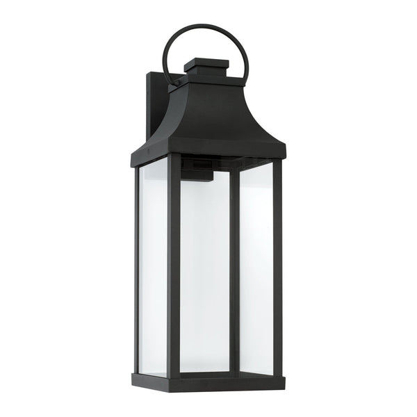 One Light Outdoor Wall Lantern from the Bradford Collection in Black Finish by Capital Lighting