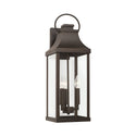 Three Light Outdoor Wall Lantern from the Bradford Collection in Oiled Bronze Finish by Capital Lighting