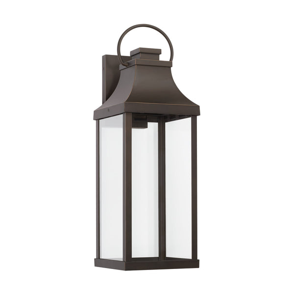 One Light Outdoor Wall Lantern from the Bradford Collection in Oiled Bronze Finish by Capital Lighting