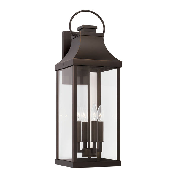 Four Light Outdoor Wall Lantern from the Bradford Collection in Oiled Bronze Finish by Capital Lighting
