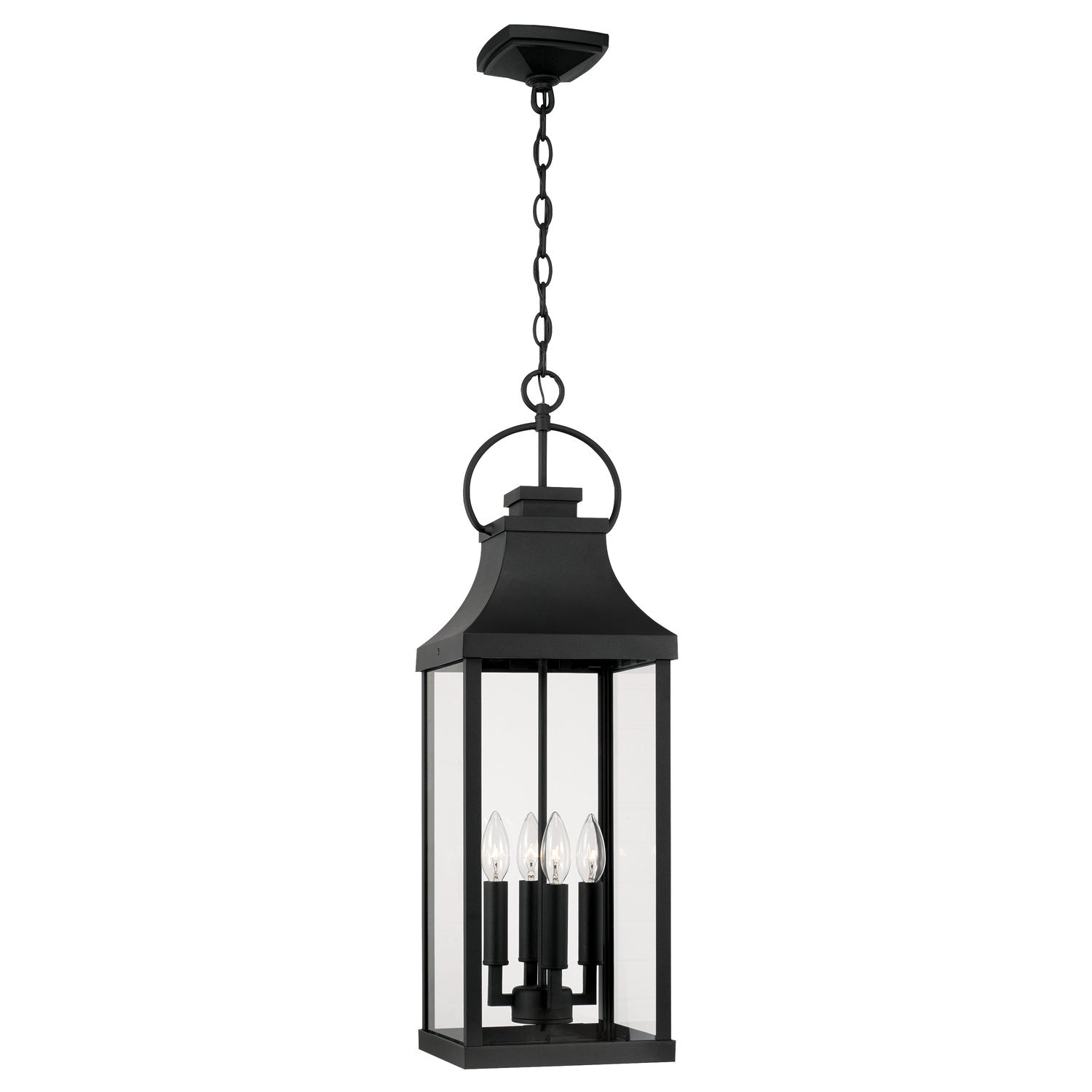 Capital Lighting - 946442BK - Four Light Outdoor Hanging Lantern - Bradford - Black from Lighting & Bulbs Unlimited in Charlotte, NC