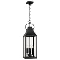 Four Light Outdoor Hanging Lantern from the Bradford Collection in Black Finish by Capital Lighting