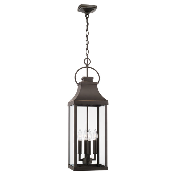 Capital Lighting - 946442OZ - Four Light Outdoor Hanging Lantern - Bradford - Oiled Bronze from Lighting & Bulbs Unlimited in Charlotte, NC