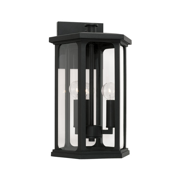 Capital Lighting - 946631BK - Three Light Outdoor Wall Lantern - Walton - Black from Lighting & Bulbs Unlimited in Charlotte, NC