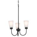 Three Light Chandelier from the Erma Collection in Black Finish by Kichler