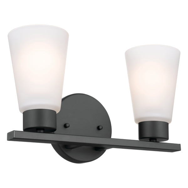 Two Light Bath from the Stamos Collection in Black Finish by Kichler