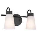 Two Light Bath from the Erma Collection in Black Finish by Kichler