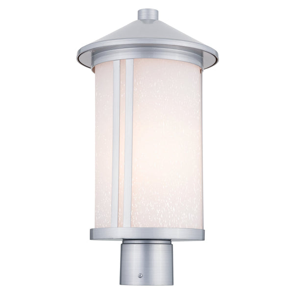 One Light Outdoor Post Lantern from the Lombard Collection in Brushed Aluminum Finish by Kichler