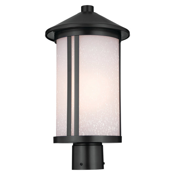 One Light Outdoor Post Lantern from the Lombard Collection in Black Finish by Kichler