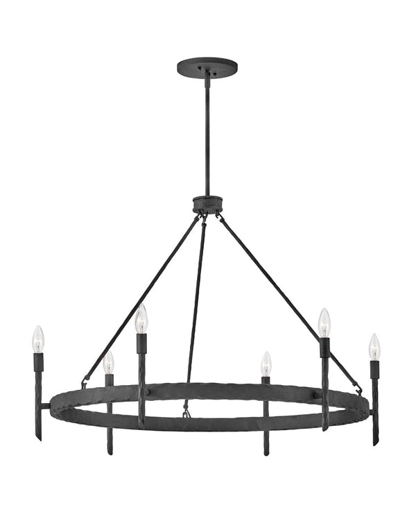 Hinkley - 3678FE - LED Chandelier - Tress - Forged Iron from Lighting & Bulbs Unlimited in Charlotte, NC
