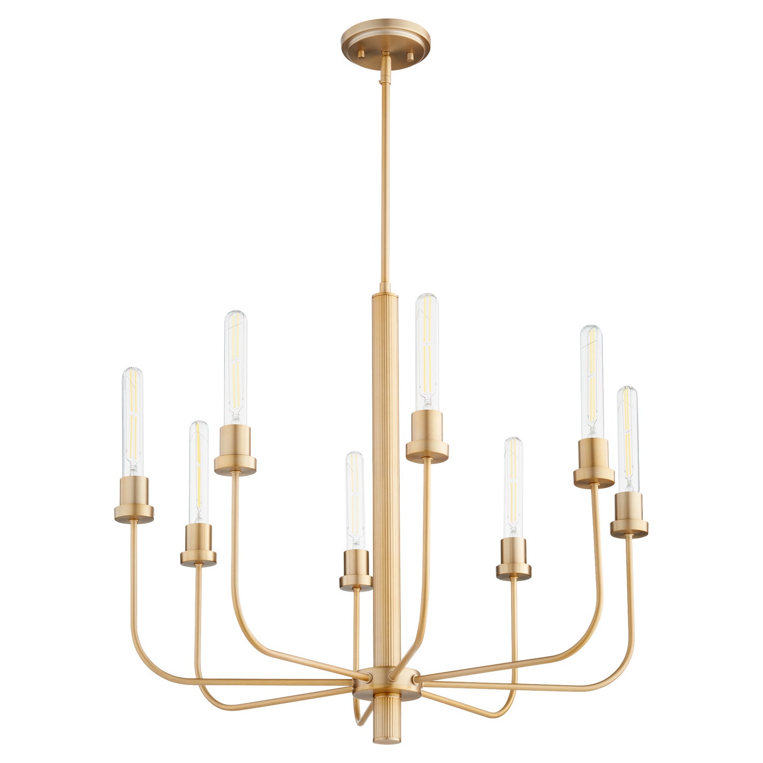Quorum - 612-8-80 - Eight Light Chandelier - Sheridan - Aged Brass from Lighting & Bulbs Unlimited in Charlotte, NC