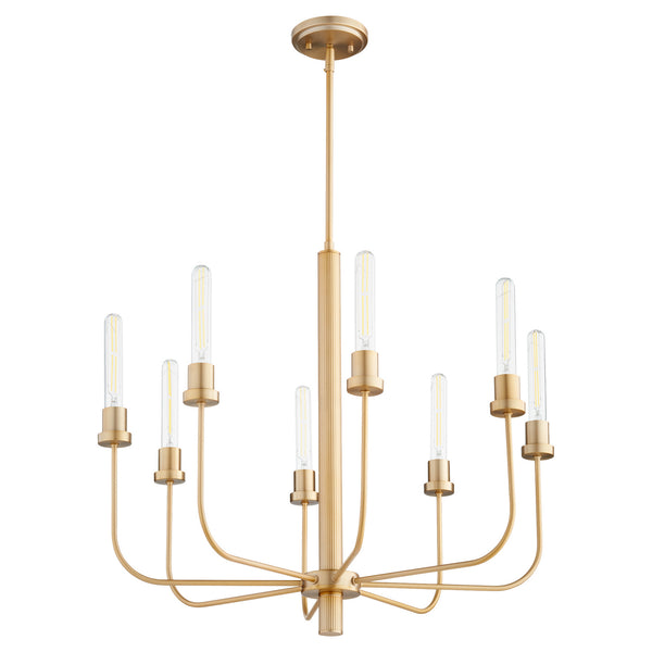 Quorum - 612-8-80 - Eight Light Chandelier - Sheridan - Aged Brass from Lighting & Bulbs Unlimited in Charlotte, NC