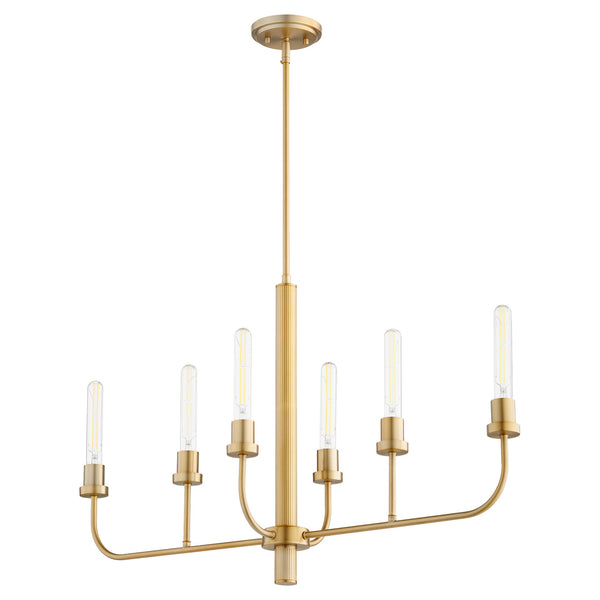 Quorum - 622-6-80 - Six Light Chandelier - Sheridan - Aged Brass from Lighting & Bulbs Unlimited in Charlotte, NC