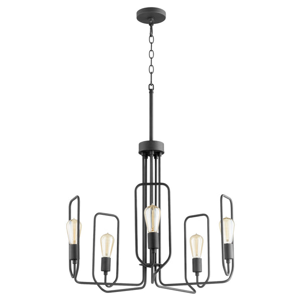 Quorum - 650-5-69 - Five Light Chandelier - Howe - Textured Black from Lighting & Bulbs Unlimited in Charlotte, NC