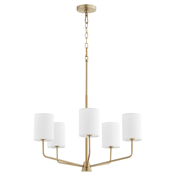 Quorum - 657-5-80 - Five Light Chandelier - Harmony - Aged Brass from Lighting & Bulbs Unlimited in Charlotte, NC