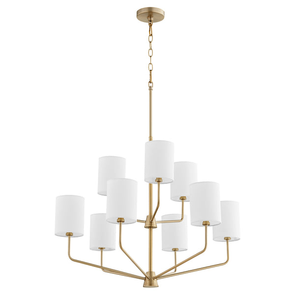 Quorum - 657-9-80 - Nine Light Chandelier - Harmony - Aged Brass from Lighting & Bulbs Unlimited in Charlotte, NC