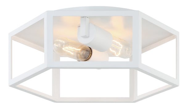 Matteo Lighting - X64502WH - Two Light Ceiling Mount - Creed - White from Lighting & Bulbs Unlimited in Charlotte, NC