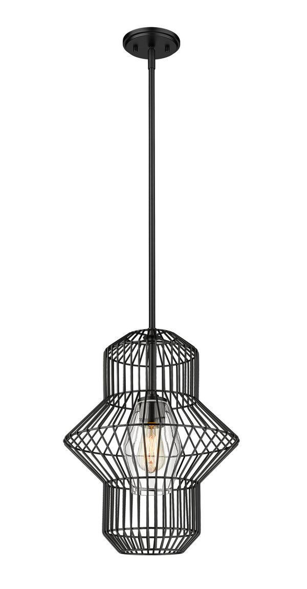 Z-Lite - 1941P15-MB - One Light Pendant - Orsay - Matte Black from Lighting & Bulbs Unlimited in Charlotte, NC