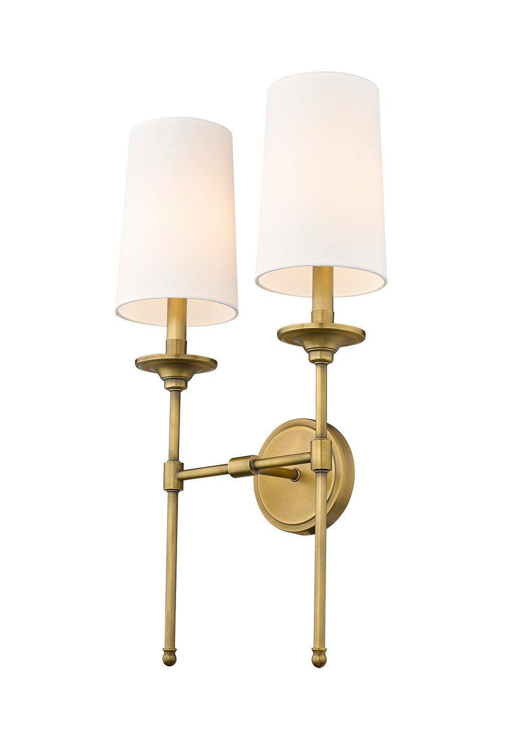 Z-Lite - 3033-2S-RB - Two Light Wall Sconce - Emily - Rubbed Brass from Lighting & Bulbs Unlimited in Charlotte, NC
