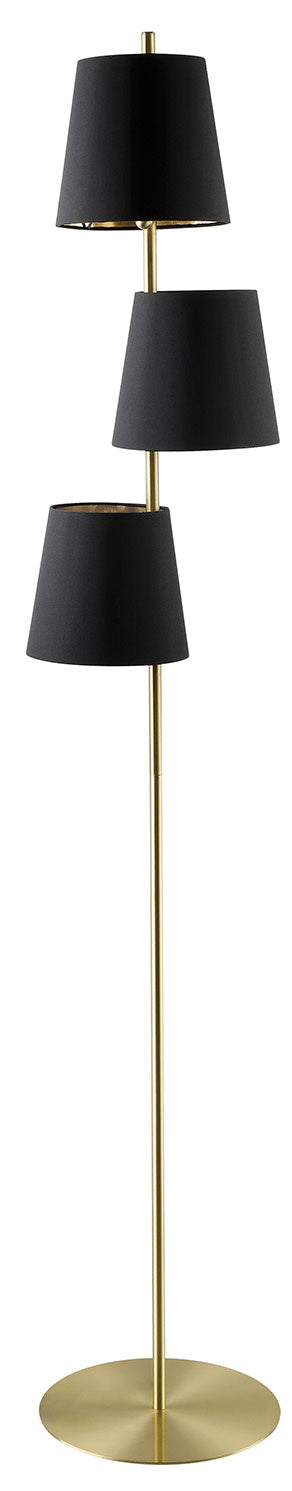 Eglo USA - 205302A - Three Light Floor Lamp - Almeida 2 - Brushed Brass from Lighting & Bulbs Unlimited in Charlotte, NC